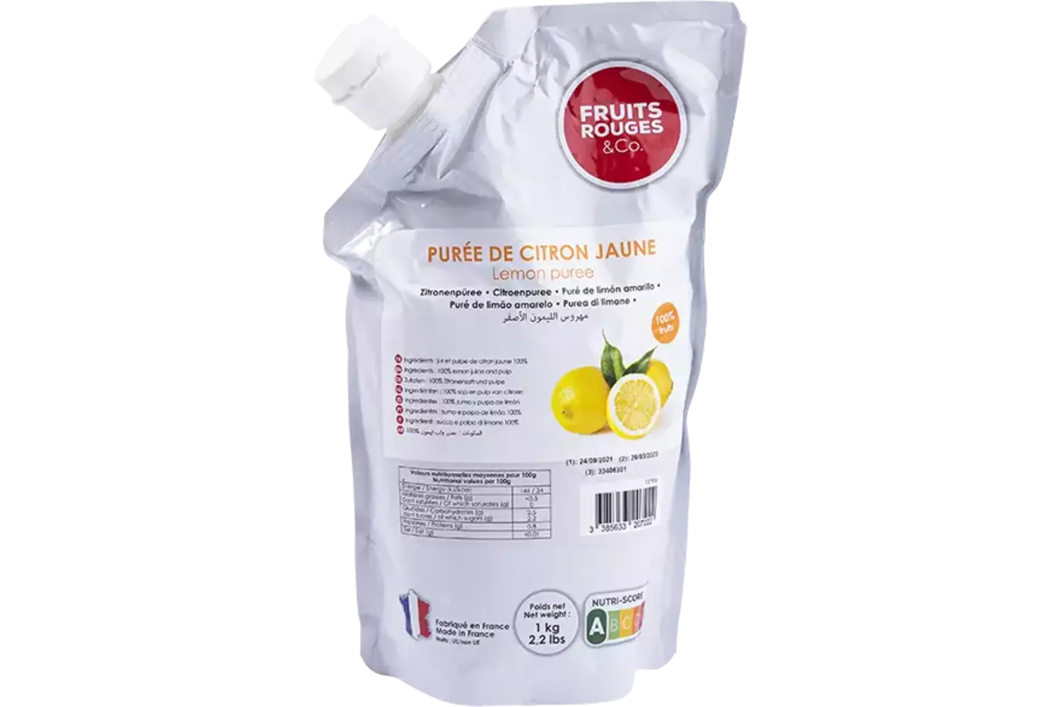 Fruitpuree Citroen 1kg stuk 1